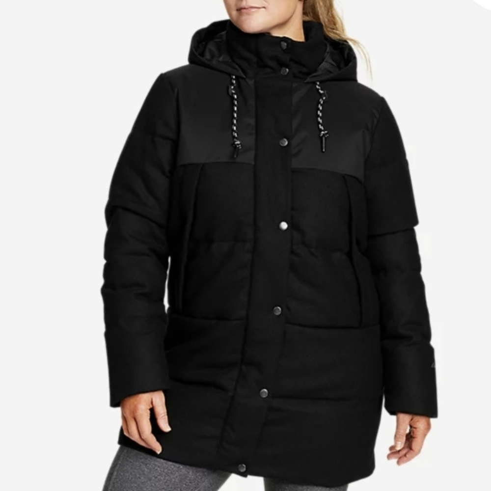 Eddie Bauer Women's Size Large Winter Jacket Wool Blend